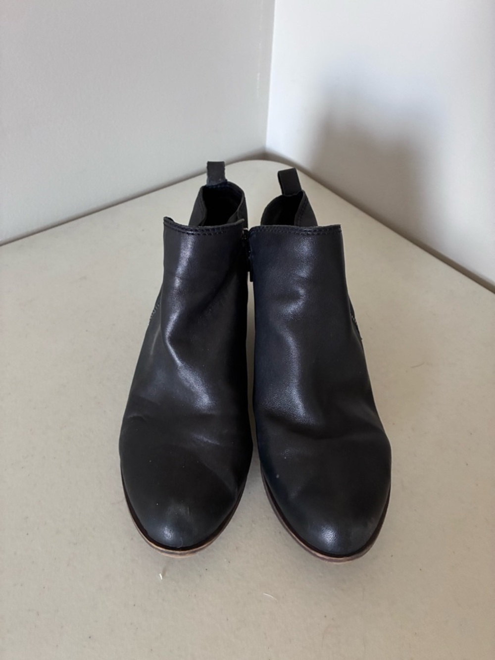 Lucky Brand Black Leather Ankle Booties
